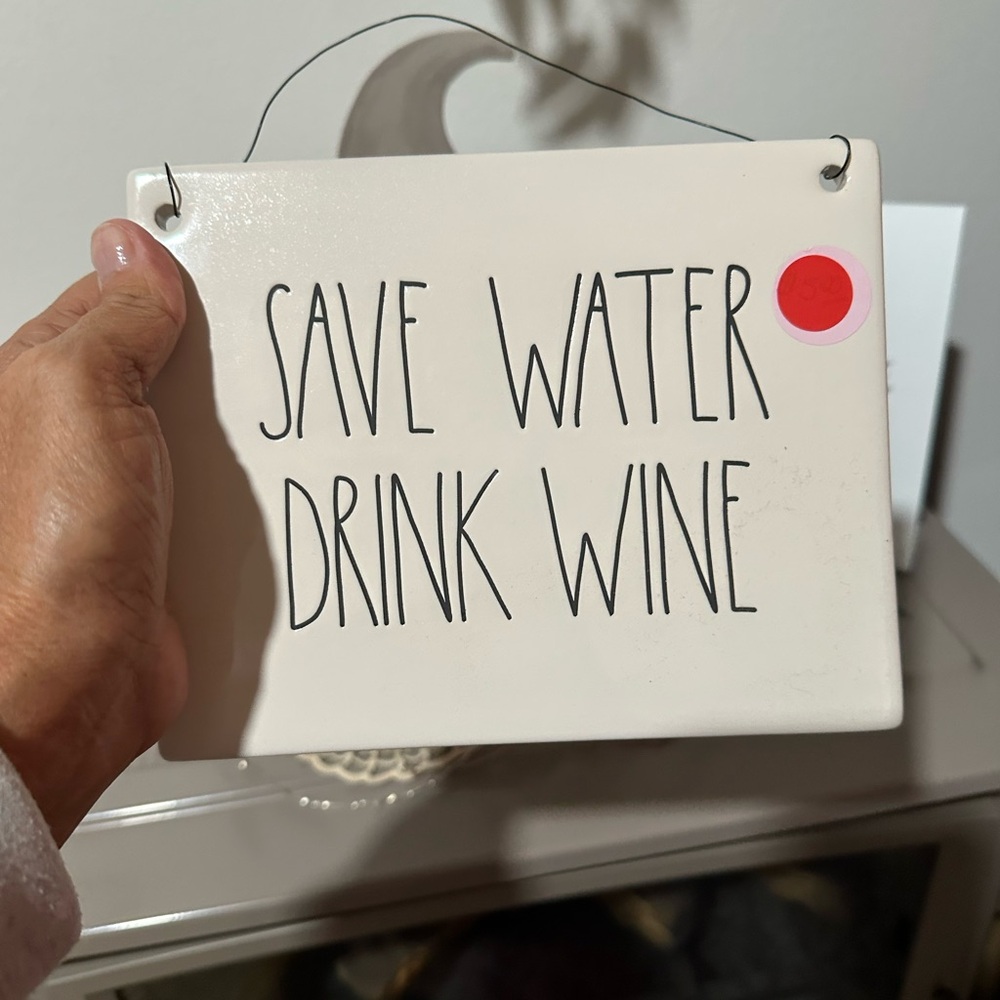 Rae Dunn Cream and Black Wall Plaque